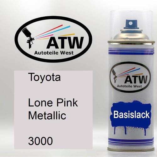 Toyota, Lone Pink Metallic, 3000: 400ml Sprühdose, von ATW Autoteile West.